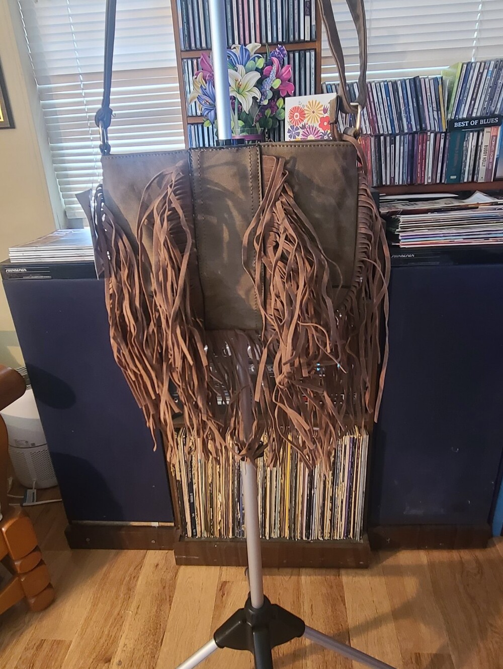 Heritage Brown Fringe Suede Crossbody NWT